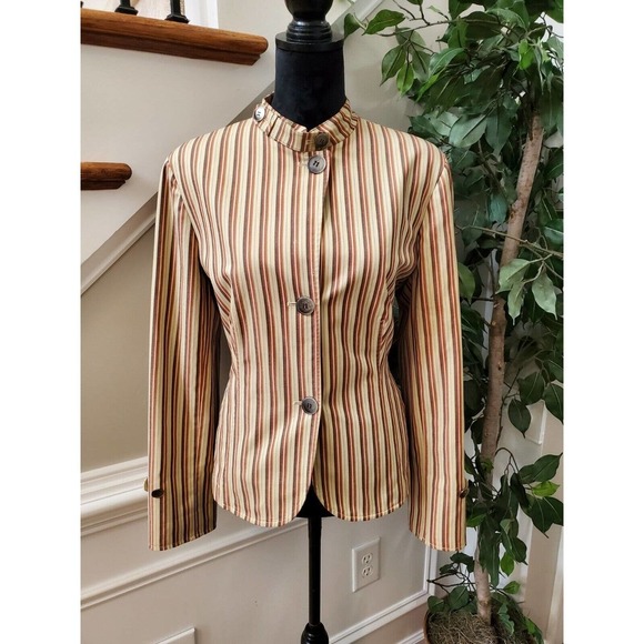 Anne Klein Women Multicolor Polyester Long Sleeve Buttons Front Jacket Blazer 14 - Picture 12 of 12